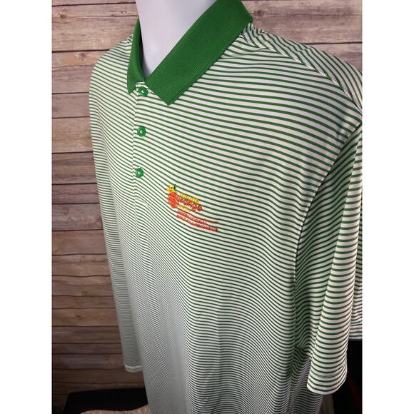 Nike Golf Polo Green Stripe Biltmore Club Crest Shirt Men’s XL Performance Fit - Picture 12 of 12
